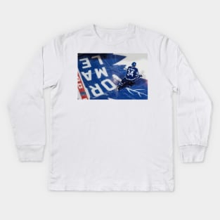 Auston Matthews Painting Kids Long Sleeve T-Shirt